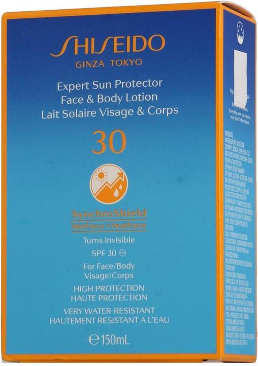 Actual product image Shiseido Expert Sun Protector Face and Body Lotion (Sun cream face, SPF 30, 150 ml, 150 g)