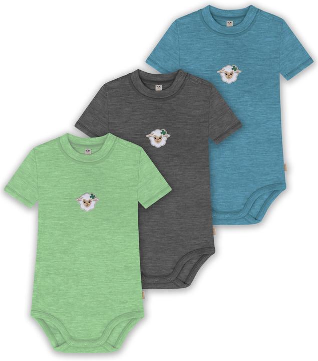 Normani 3er Set Baby Merino Kurzarmbody „Tihoi" - 9323