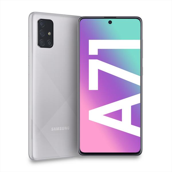 Produktbild Samsung Galaxy A71 EU (128 GB, Prism Crush Silver, 6.70", Dual SIM + SD, 64 Mpx, 4G)