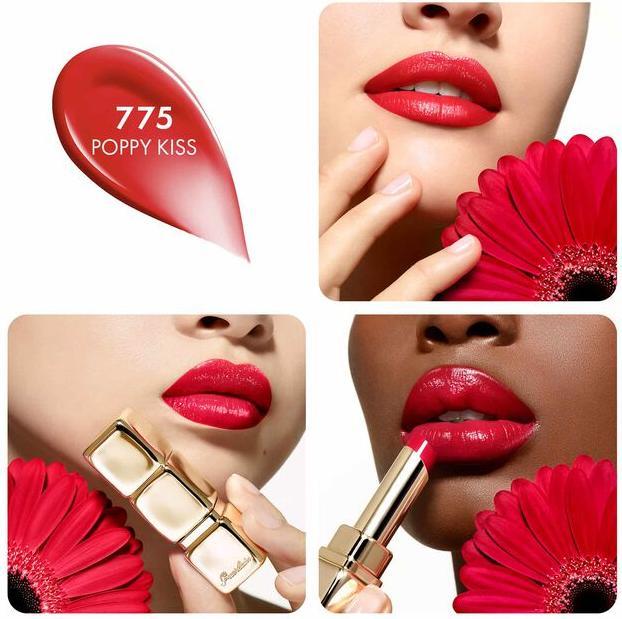 Actual product image Guerlain KissKiss Shine Bloom No 775 (775 Poppy Kiss)