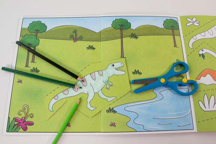 Produktbild Loewe Wir basteln! ab 5 Jahren - Malen, Ausschneiden, Kleben - Dinosaurier