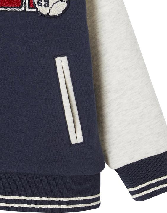 Image du produit Vertbaudet Jungen College-Sweatjacke mit Aufnäher Oeko-Tex (92)