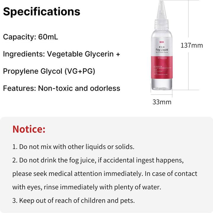 Actual product image Ulanzi Fog fluid for FM01 fog machine (Fog fluid)