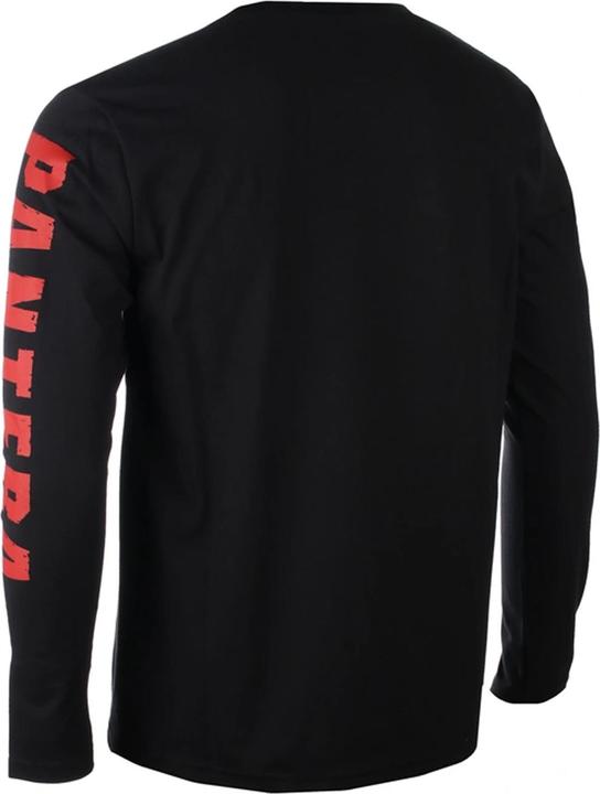 Actual product image Pantera Unisex Adult Frayed Sleeve Print Logo Long-Sleeved T-Shirt (XL)