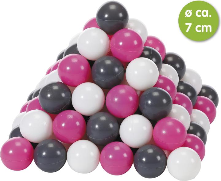 Produktbild Knorrtoys Bälleset ca. Ø7 cm - 100 balls creme/grey/rose