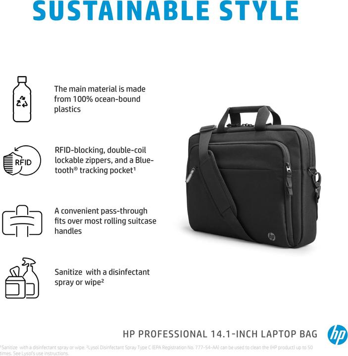 Actual product image HP Professional notebook bag (14.09", HP)