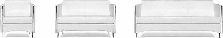 Immagine prodotto Jet-Line Divano da ufficio Sidney bianco 3 pezzi (2 posti)