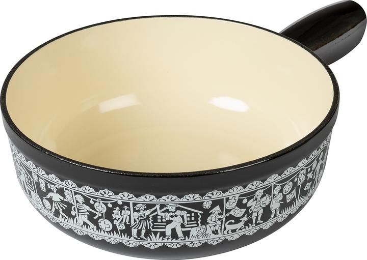 Kuhn Rikon Fondue pot induction cast iron black Swiss National Day Ø 24 cm (3.20 l)