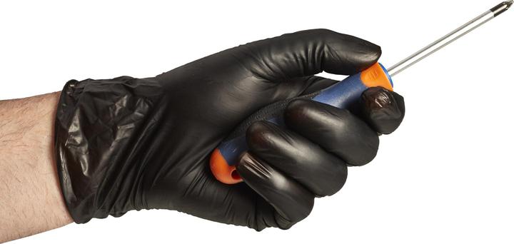 Actual product image Spontex Disposable gloves Extra Black 100 made of vinyl size L