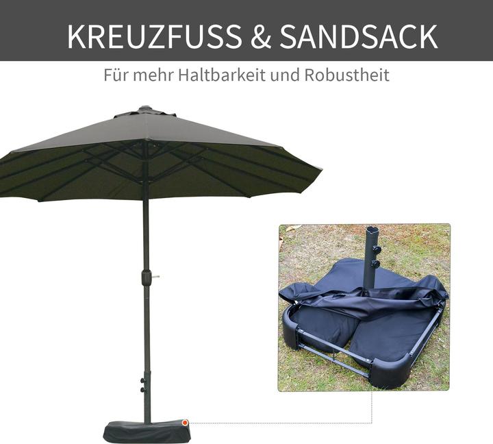 Image du produit Outsunny Parasol double avec manivelle (2.70 m)