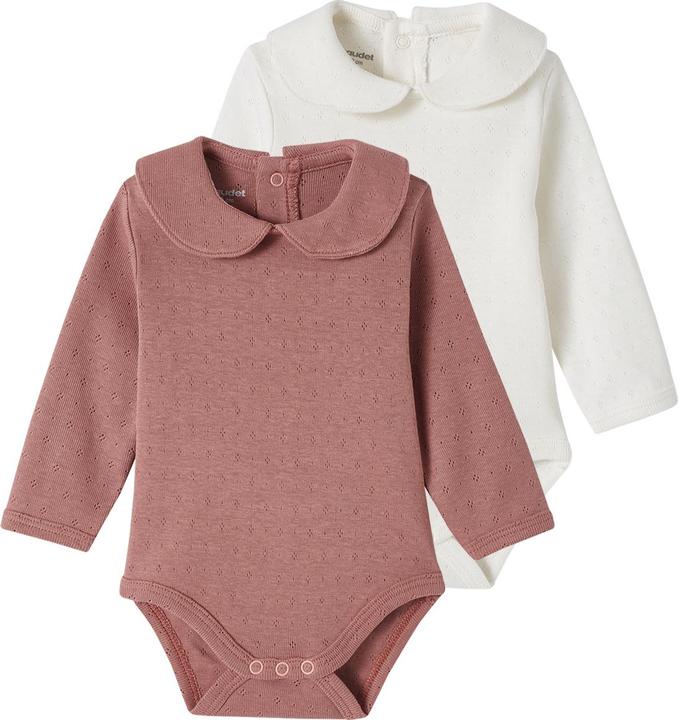 Vertbaudet 2er-Pack Mädchen Baby Bodys, lange Ärmel Oeko-Tex (56)