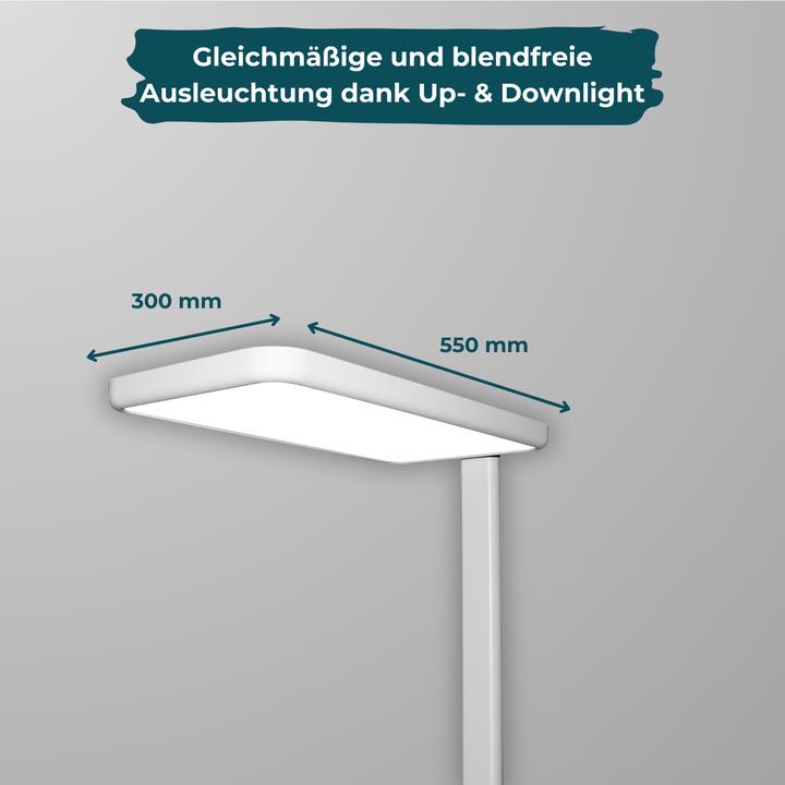 Actual product image Luxula LED office floor lamp, up/down, white (7000 lm)