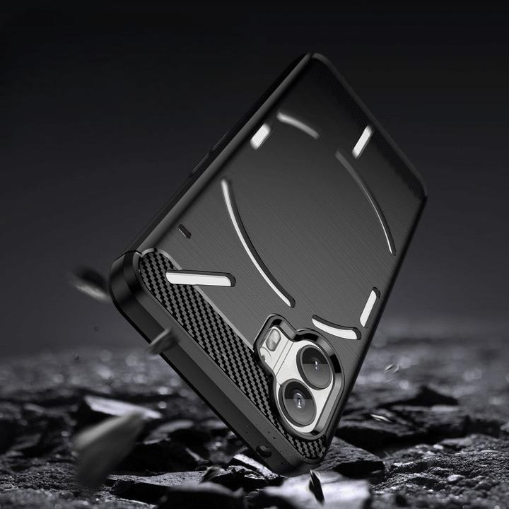 Produktbild Cover-Discount Nothing Phone (2) - Metall Carbon Look Hülle schwarz (Nothing Phone (2))