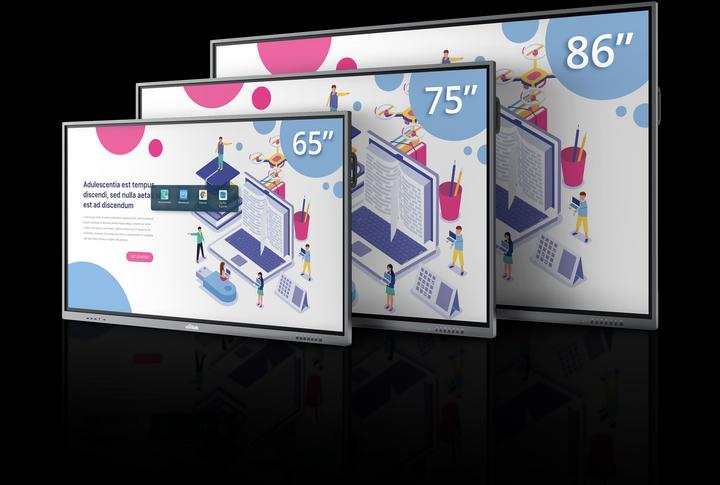 Actual product image vivitek DS NovoTouch BK750i silver 75"/3xHDMI/VGA/DP/USB (3840 x 2160 Pixels, 75")