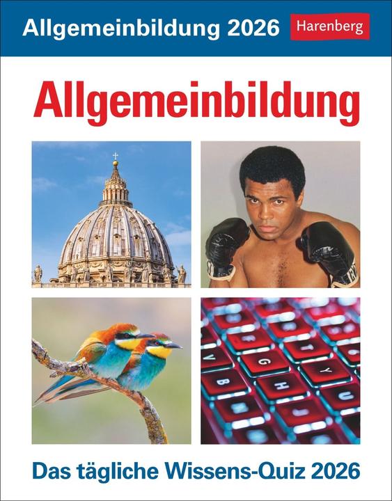 Produktbild Harenberg Allgemeinbildung Tagesabreisskalender 2026 - Das tägliche Wissens-Quiz (Deutsch)