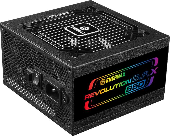 Actual product image Enermax Revolution D.F. X ARGB ATX3.0 PCI-e 5.0 PC Power Supply 850W 80Plus Gold Full Modular 2X 12VHPWR (850 W)