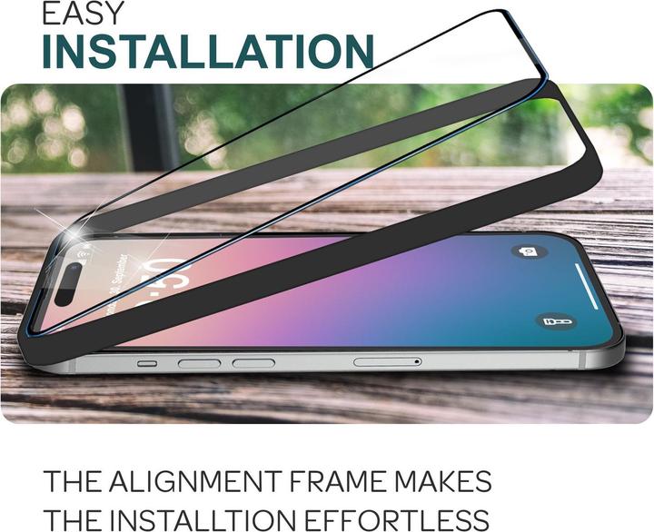 Produktbild Nalia 2x Schutzglas & 1x Schablone (2 Stück, Apple iPhone 15 Pro Max)