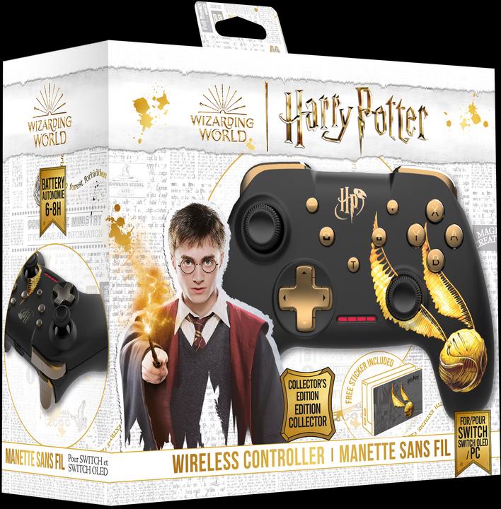 Image du produit Freaks and Geeks Harry Potter - Manette Sans Fil pour Nintendo Switch - Modèle Vif d'Or - Noire - Câble 1M (PC, Switch, Switch OLED)