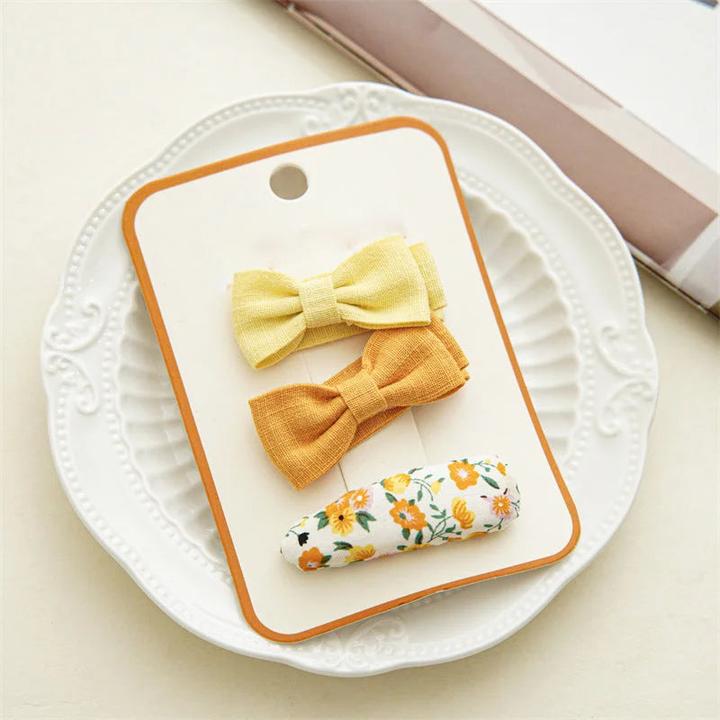 Activity Board Adorable Floral Bow Hair Clips - Perfekte Kopfbedeckung Zubehör (3 Stk.)