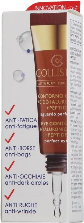 Immagine prodotto Collistar Contorno occhi Acido ialuronico + peptidi (Crema, 15 ml, Giorno + Notte)