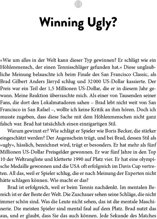 Produktbild Winning Ugly – Mentale Kriegsführung im Tennis (Deutsch, Brad Gilbert, 2021)