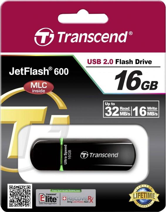 Immagine prodotto Transcend JetFlash 600 (16 GB, USB-A, USB 2.0)