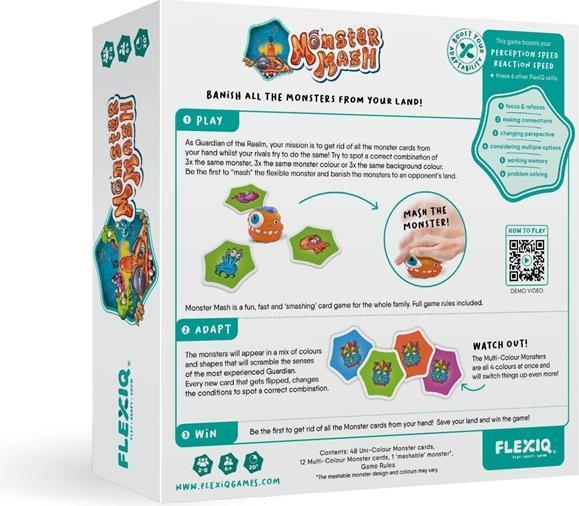 Energie-Label FlexiQ Board Game with Dice & Cards 'Monsters' 112038 from 6+ Years (Französisch, Deutsch)
