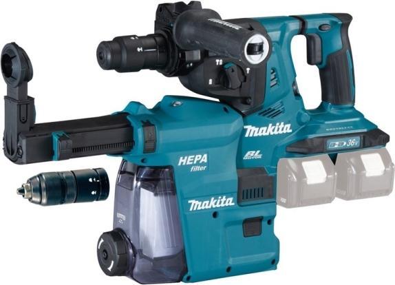 Actual product image Makita DHR281ZWJ Battery-powered hole punch, 2X18 V, SDS-PLUS, 2.8J LED, VACUUM, Without batteries and (Rechargeable battery operated)