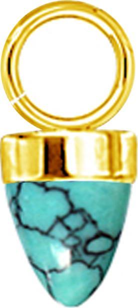 Produktbild Star Piercing Anhänger vergoldet ein Kegel Türkis Stein (ohne Messing, Chirurgenstahl 316L, Mineralisch)