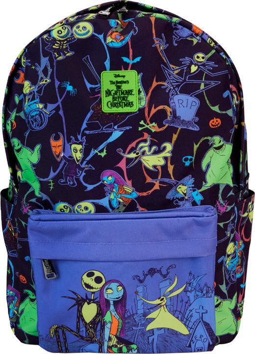 Loungefly Nightmare before Christmas by Zaino con personaggi luminosi al buio