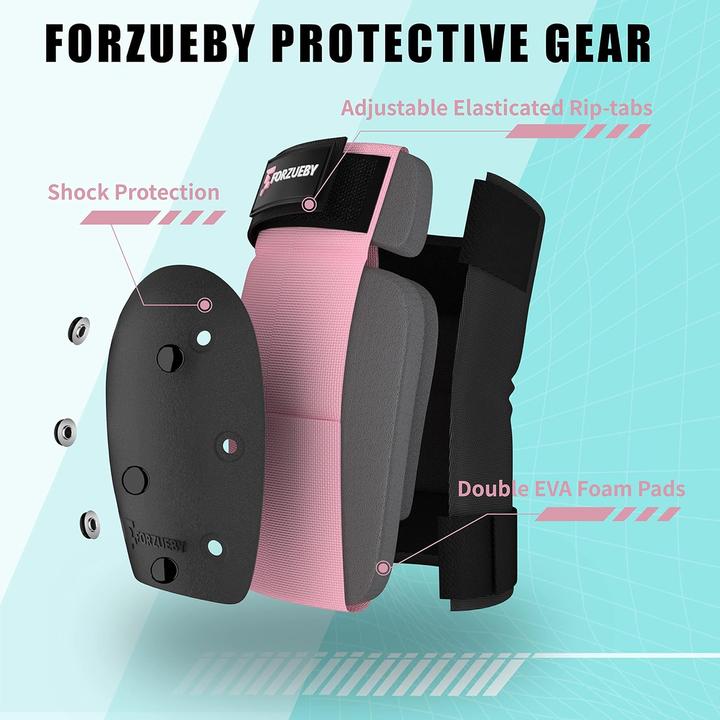 Actual product image Forzueby 6-teiliges Schutzausrüstungs-Set (M, Elbow protectors, Wrist protectors, Knee pad, 6 pieces)