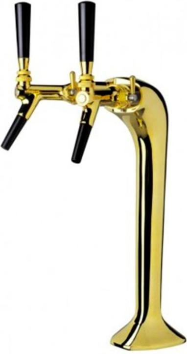 Produktbild Ich-zapfe Schanksäule, Bierzapfsäule - Goldfarben, 2-leitig, elegant
