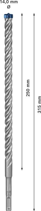 Produktbild Bosch Professional Zubehör EXPERT SDS plus-7X Hammerbohrer, 14 x 250 x 315 mm (14 mm)