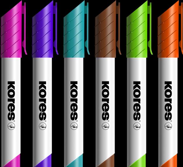 Produktbild Kores K-Marker Whiteboard (Pink, Violett, Türkis, Braun, Hellgrün, Orange, 3 mm, 6 x)