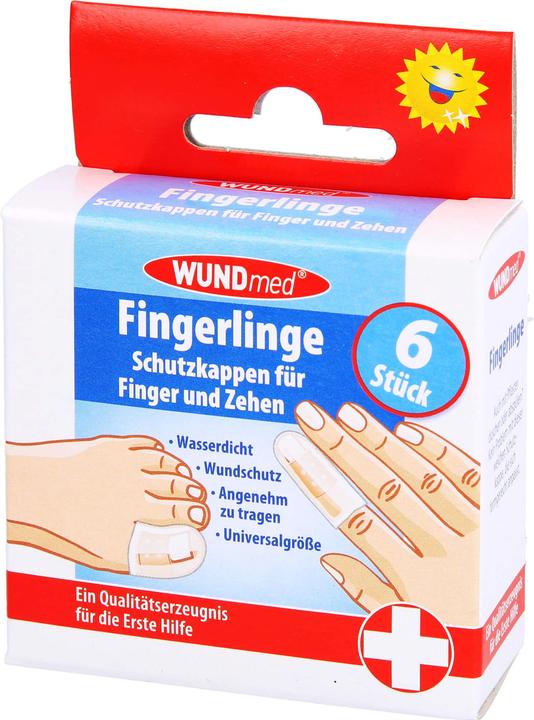 Actual product image Axisis WUNDmed finger cots protective caps for fingers and toes, 5 pcs. device (6 x)