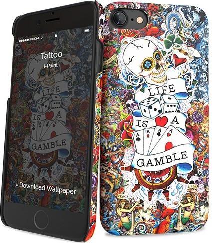 Produktbild I-Paint Hard Case Slim for iPhone 7/8/SE - Tattoo (Apple iPhone 7)