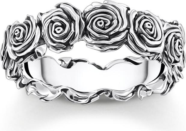 Actual product image Thomas Sabo Ring Midnight Rose Silber (50, 925 Silver)