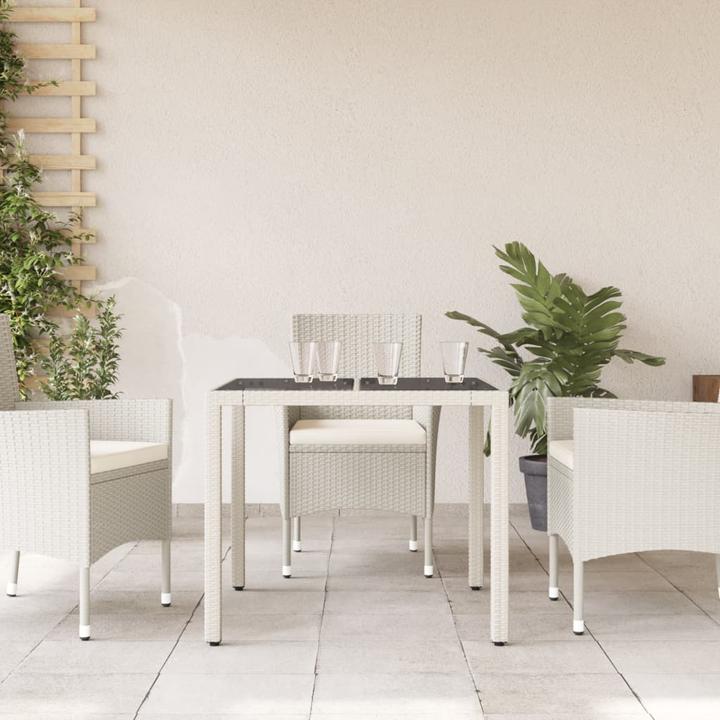 Produktbild VidaXL Gartentisch mit Glasplatte (90 cm)