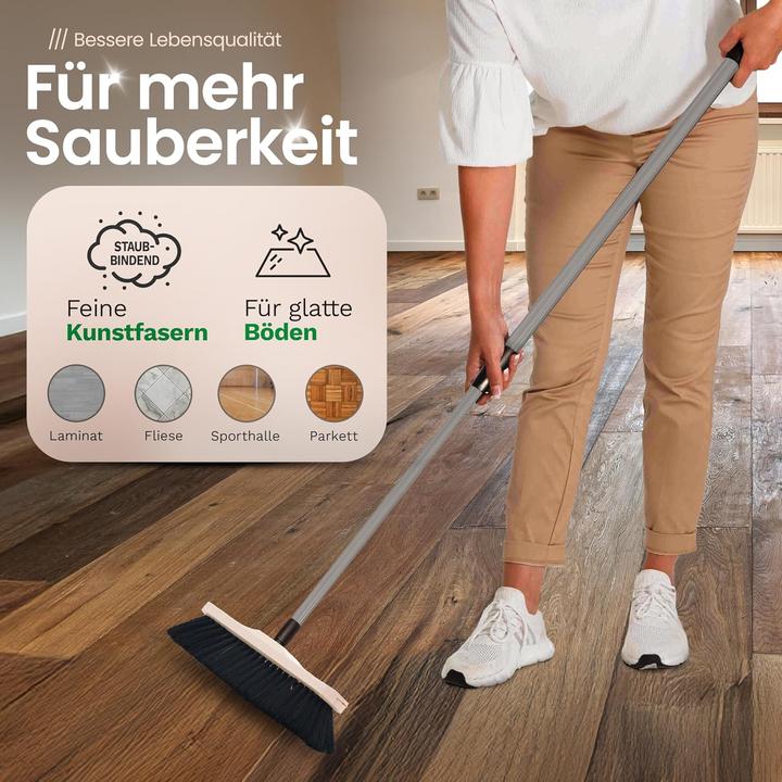 Produktbild Novaliv 4X Zimmerbesen Rosshaar Handbesen feines Tierhaar Schweifhaar (4, Zimmerbesen) (4 Stk.)