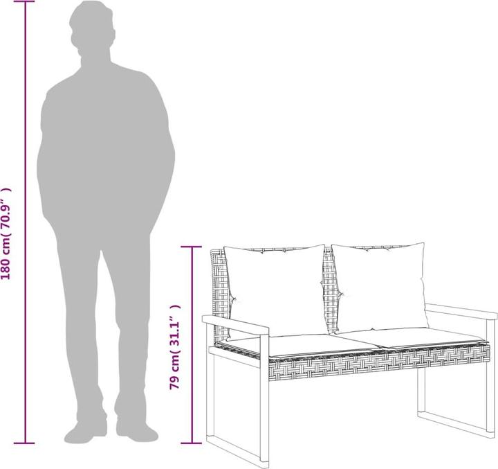 Actual product image VidaXL 10-piece garden lounge set with cushions