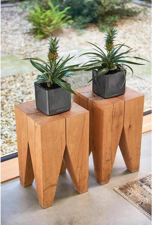 Image du produit Lechuza Pot de plante CUBE Titane brillant (14 cm)