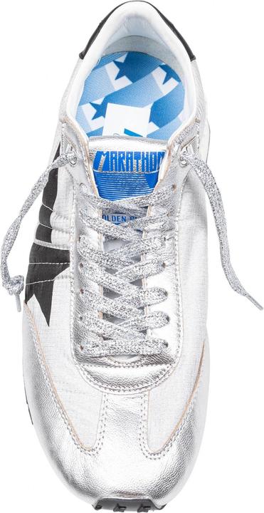 Image du produit Golden Goose running sneakers in leather and nylon color silver/black (40)