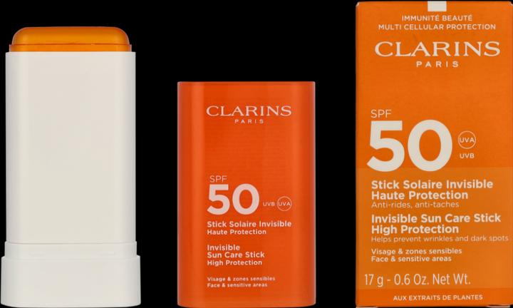 Actual product image Clarins Stick Solaire Invisible (Sun stick, SPF 50, 17 ml, 17 g)