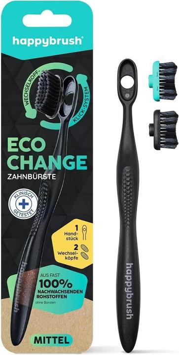 Actual product image happybrush Manual toothbrush Eco Change Medium (Medium, 2 x)