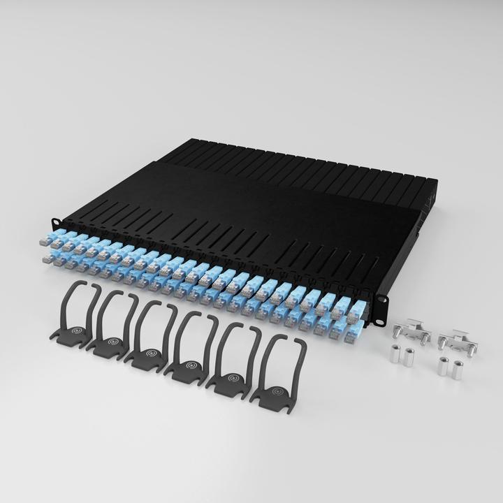 Productafbeelding PATCHBOX één / 8RU / Cat 6A, UTP, 0,8 m, blauw (U/UTP, CAT6a, 0.80 m)