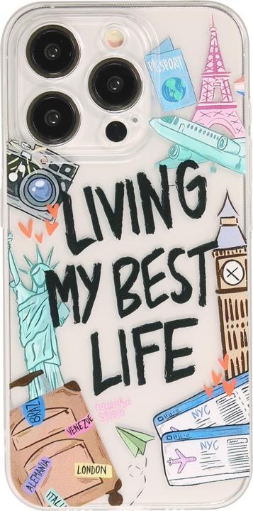 Produktbild PhoneLook Hülle es Silikon Cover Living my best Life (Apple iPhone 15 Pro Max)
