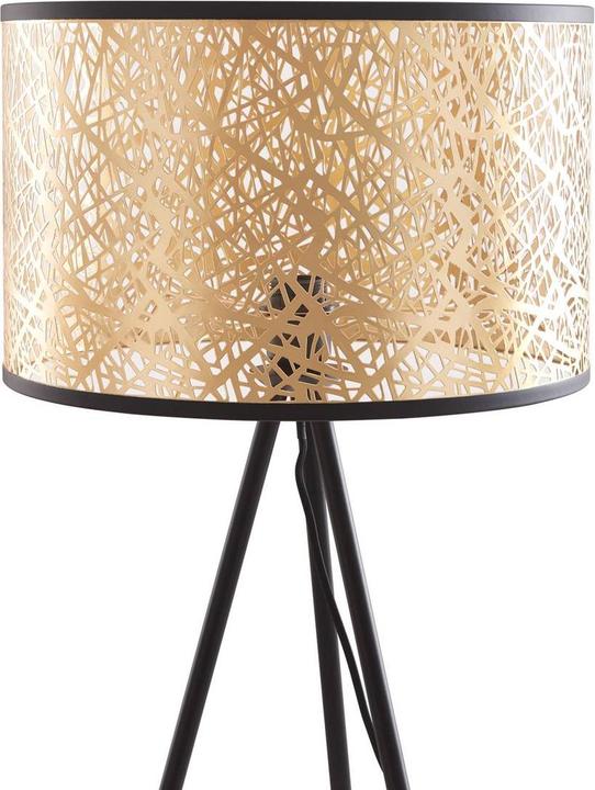 Produktbild Lindby Yonah Stehleuchte schwarz gold Dreibein (E27)