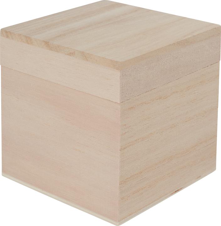 Image du produit VBS Boîte en bois "Cube", bois brut, env. 8 x 8 x 8 cm, 5 pièces (8 x 8 x 8 cm)