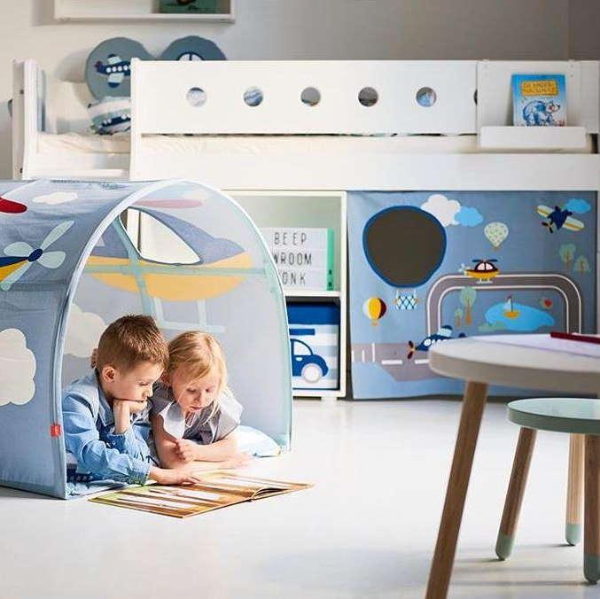 Produktbild Flexa Halbhohes Bett White mit schräger Leiter (90 x 200 cm)