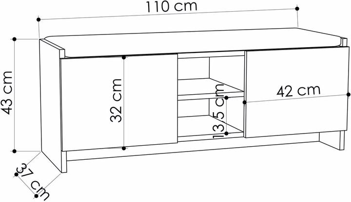 Immagine prodotto Skye Decor Abigail (110 x 43 x 37 cm)